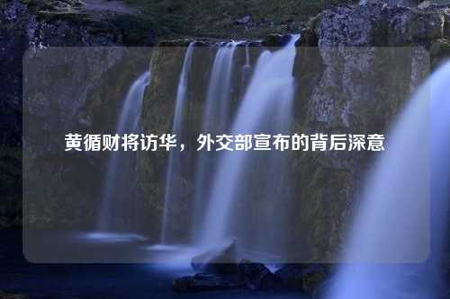 黄循财将访华，外交部宣布的背后深意